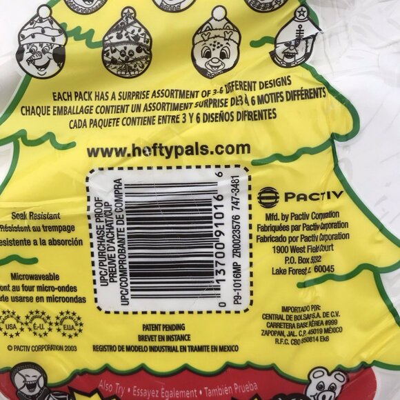 Vtg NOS Zoo Pals Hefty Kids Paper Plates Christmas Surprise 16 Pc Set Deer Santa - Picture 8 of 13
